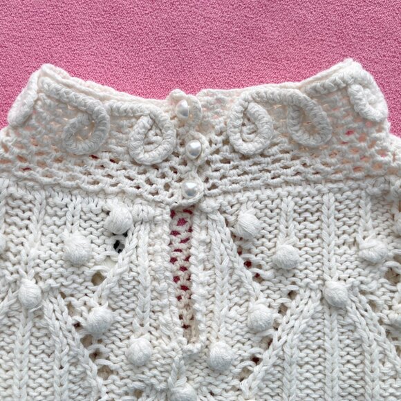 Vintage Bobbled Cotton Sweater by Design Zone Two 1989 - Picture 6 of 11